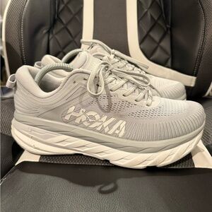 Size 10 - Hoka One One Bondi 7 Light Gray Women’s Running Shoes